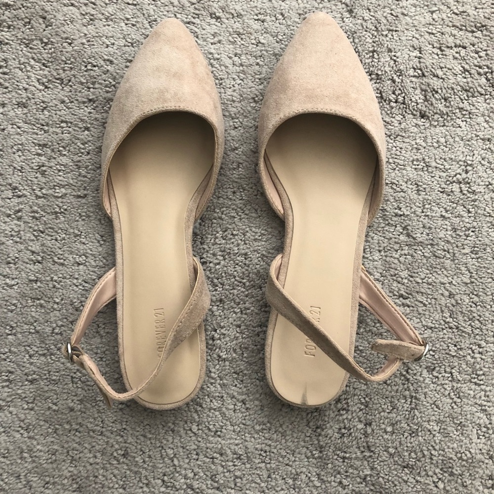 Nude, suede flats - Picture 2 of 2